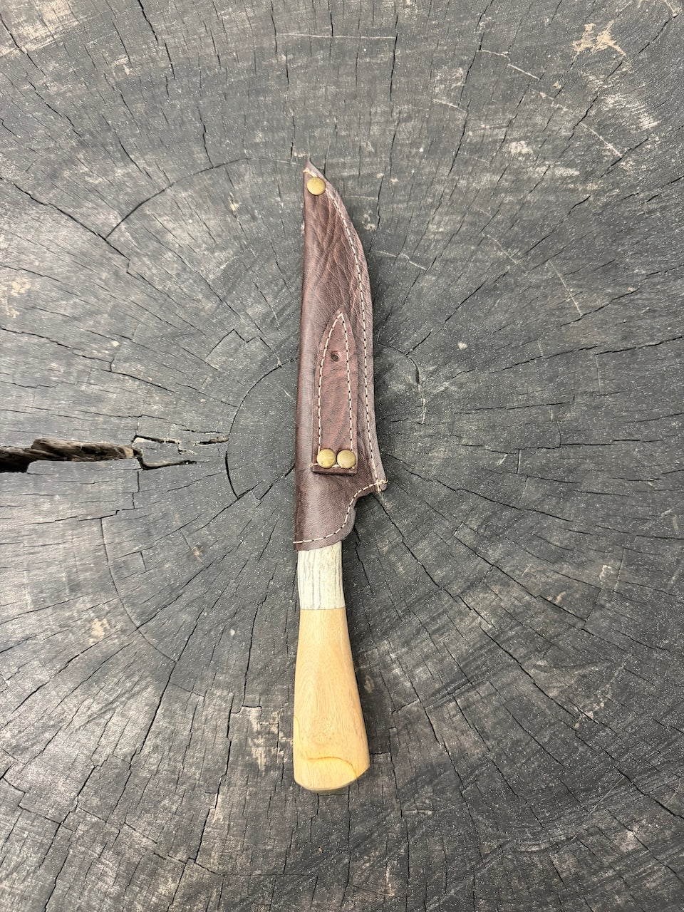 5" Boning Knife, Orange Tree &amp; Deer Antler, SS440 - 130mm