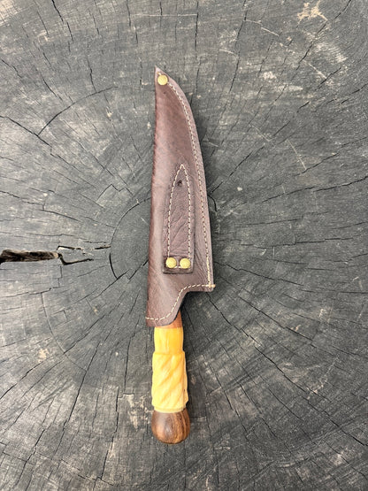 6" Utility Knife, Ostrich Bone SS440 - 150mm