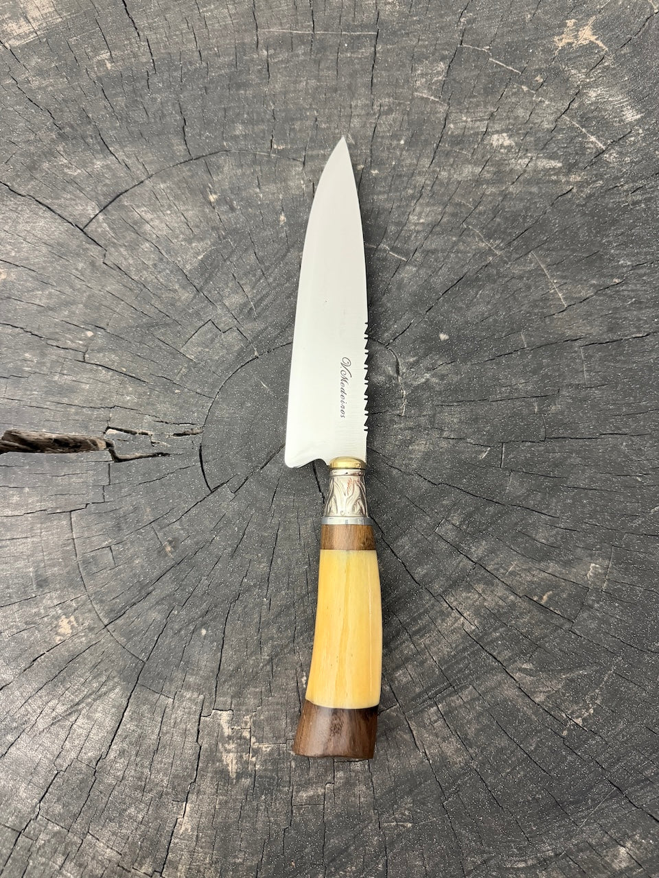 6" Utility Knife, Ostrich Bone SS440 - 150mm