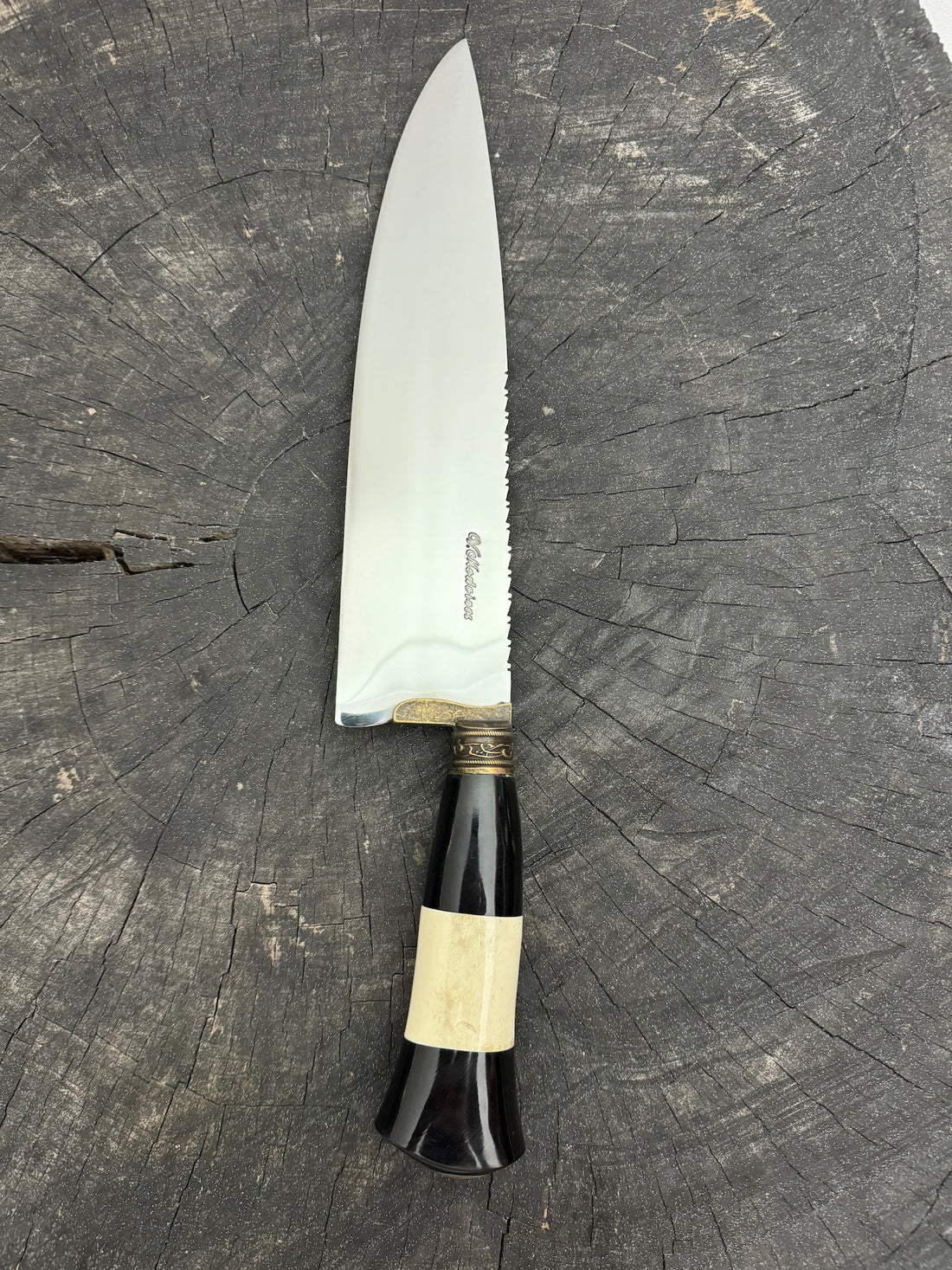 10&quot; Chef Picanha Knife, Ostrich Bone, SS440 - 250mm