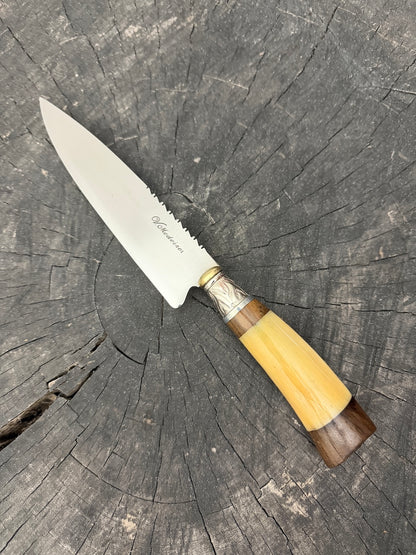 6" Utility Knife, Ostrich Bone SS440 - 150mm