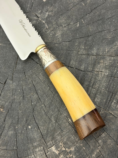 6" Utility Knife, Ostrich Bone SS440 - 150mm