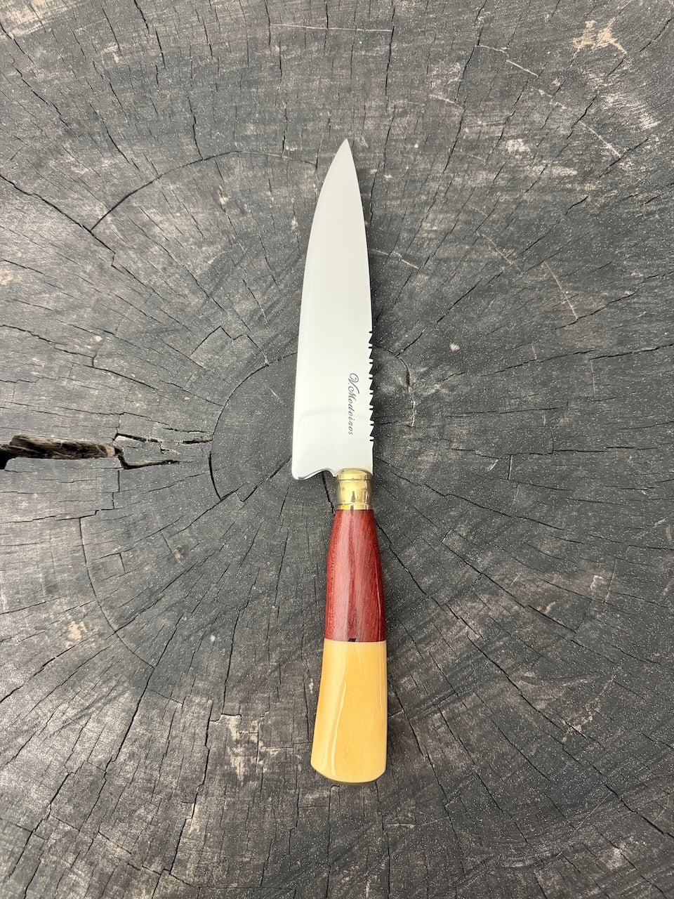 6" Utility Knife, Pau Brasil &amp; Ostrich Bone SS440 - 150mm