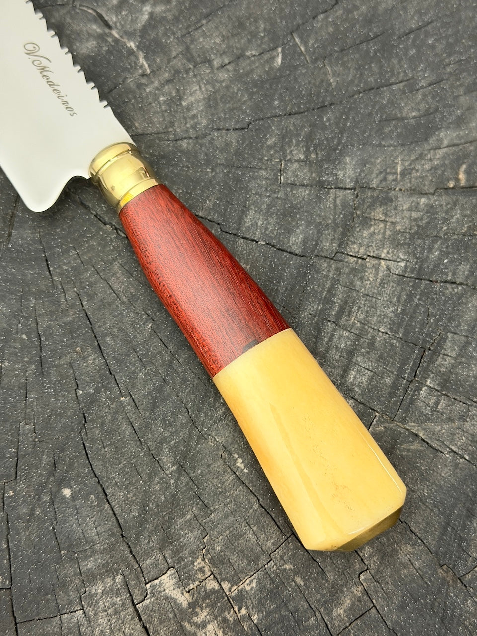 6" Utility Knife, Pau Brasil &amp; Ostrich Bone SS440 - 150mm