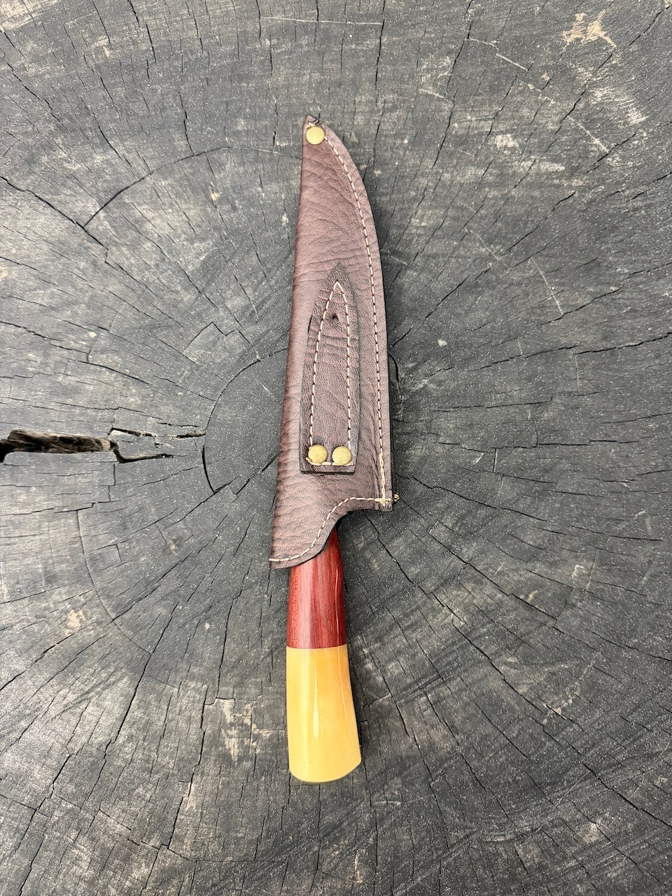 6" Utility Knife, Pau Brasil &amp; Ostrich Bone SS440 - 150mm