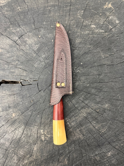 6" Utility Knife, Pau Brasil &amp; Ostrich Bone SS440 - 150mm