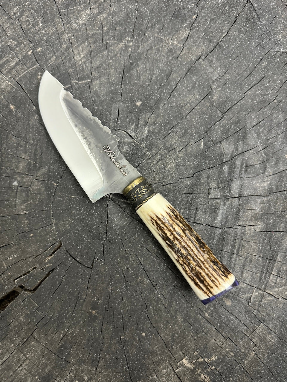 4” Skinner Knife, Deer Antler, RSS420 - 105mm