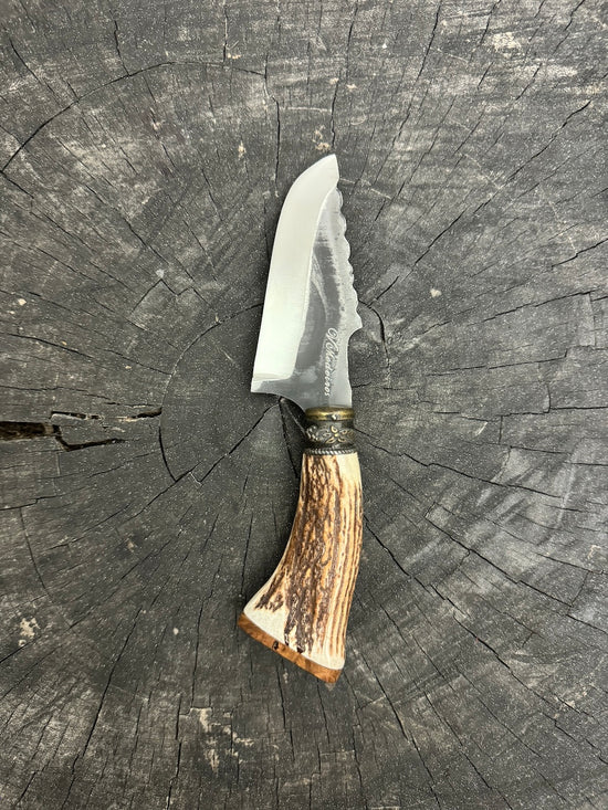 4” Skinner Knife, Deer Antler, RSS420 - 105mm
