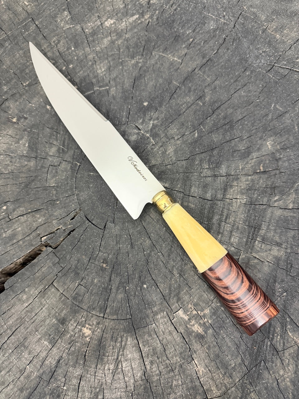 8" Chef Knife, Violet Jacaranda &amp; Ostrich Bone, SS420 - 200mm