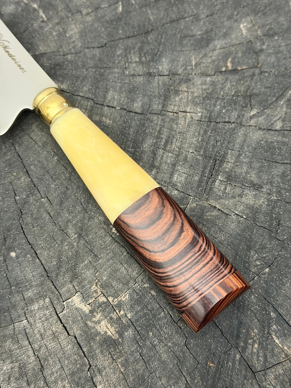 8" Chef Knife, Violet Jacaranda &amp; Ostrich Bone, SS420 - 200mm