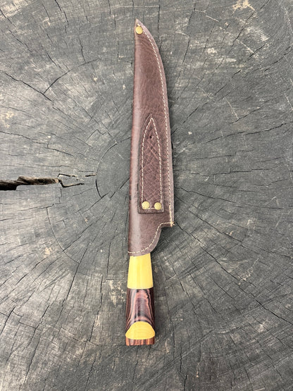 8" Chef Knife, Violet Jacaranda &amp; Ostrich Bone, SS420 - 200mm