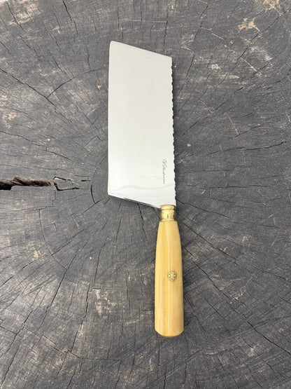 8" Chefs Cleaver, Ostrich Bone, SS440 - 200mm