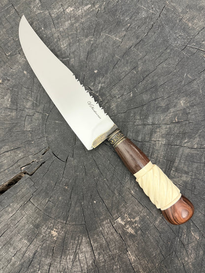 8" Artisan Knife, Ostrich Bone, SS440 - 190mm