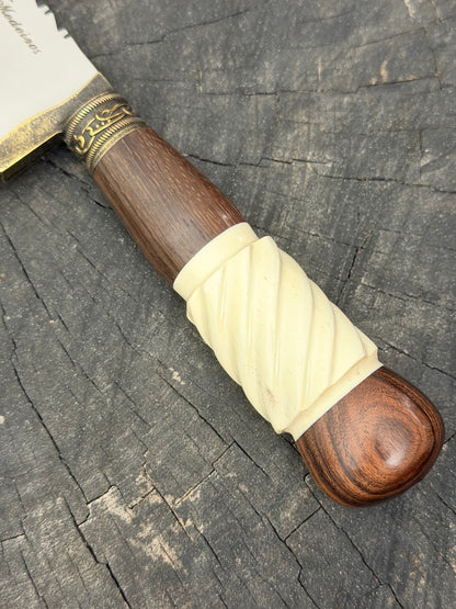 8" Artisan Knife, Ostrich Bone, SS440 - 190mm