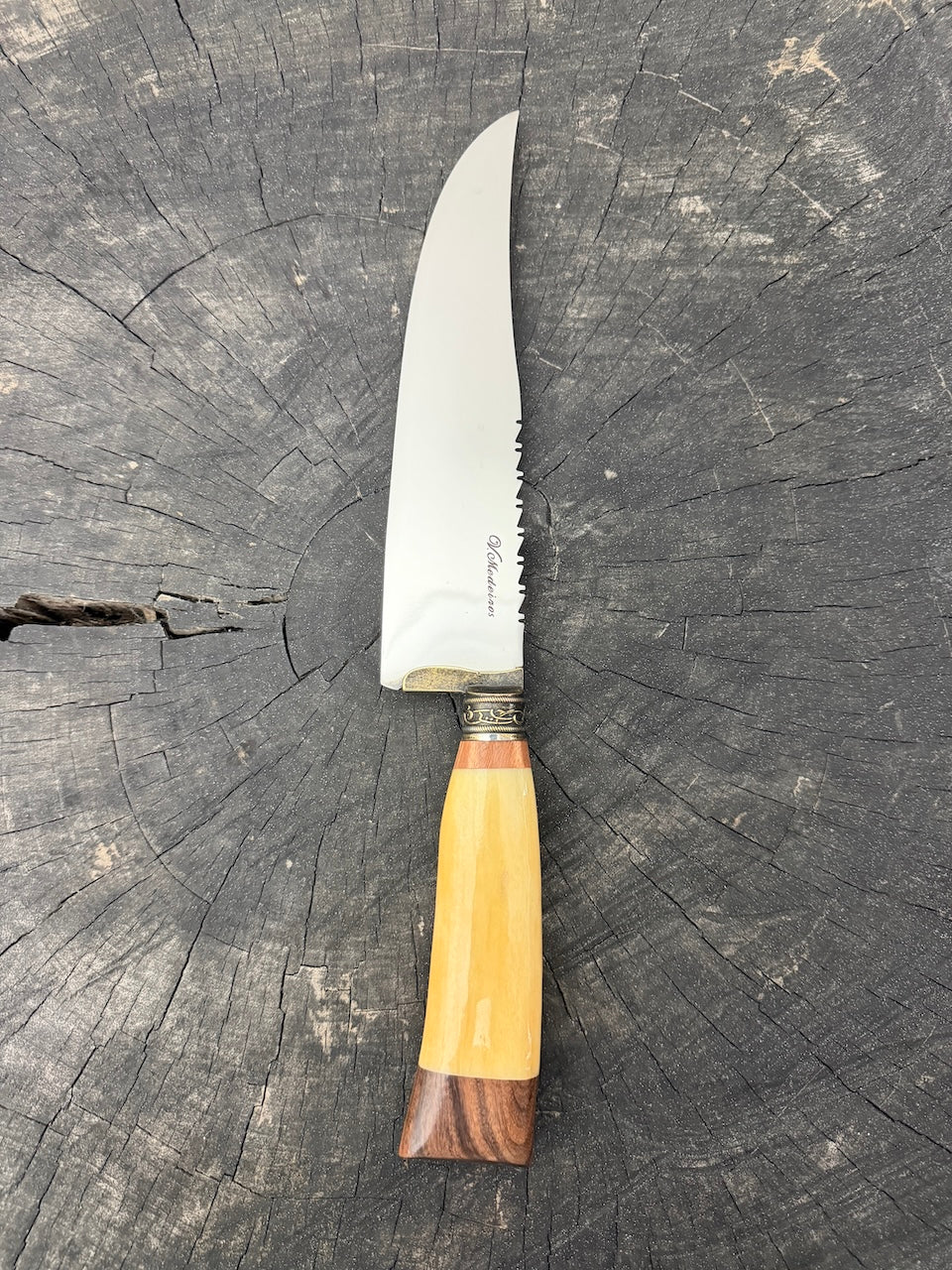 8" Artisan Knife, Ostrich Bone, SS440 - 190mm