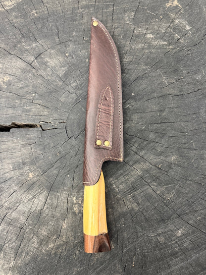 8" Artisan Knife, Ostrich Bone, SS440 - 190mm