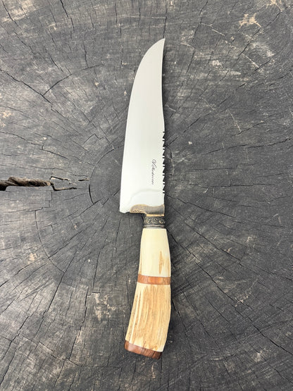8" Artisan Knife, Deer Antler, SS440 - 210mm