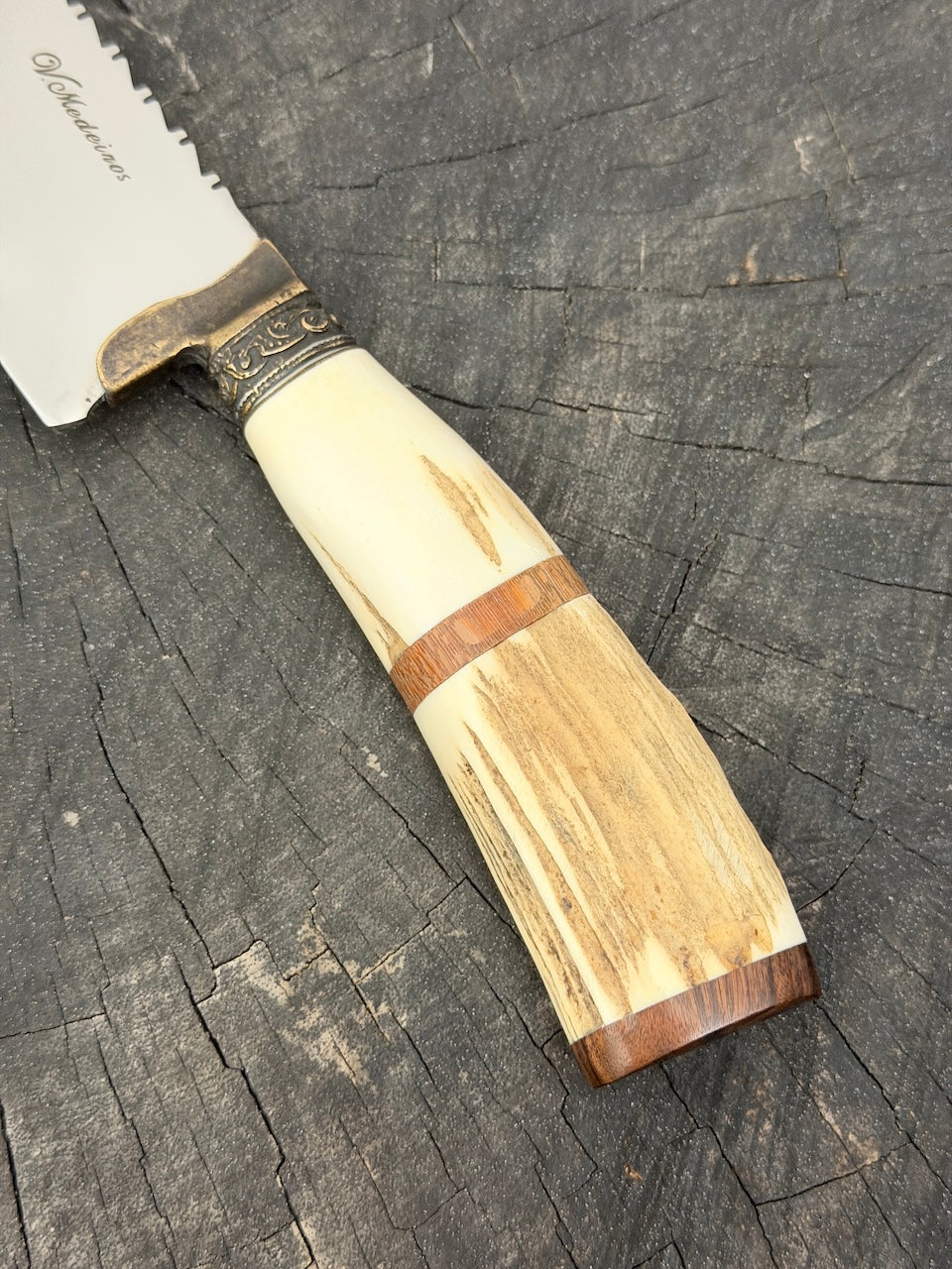 8" Artisan Knife, Deer Antler, SS440 - 210mm