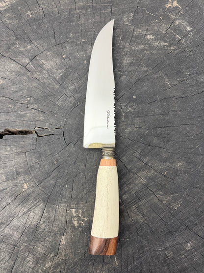 8" Artisan Knife, Ostrich Bone, SS440 - 190mm