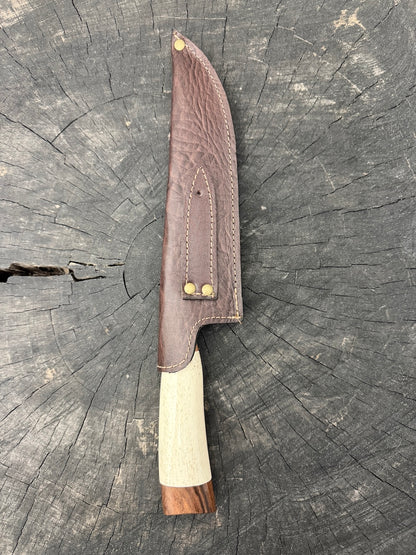 8" Artisan Knife, Ostrich Bone, SS440 - 190mm