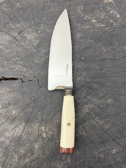 8" Picanha Chef Knife, Ostrich Bone, SS440 - 200mm