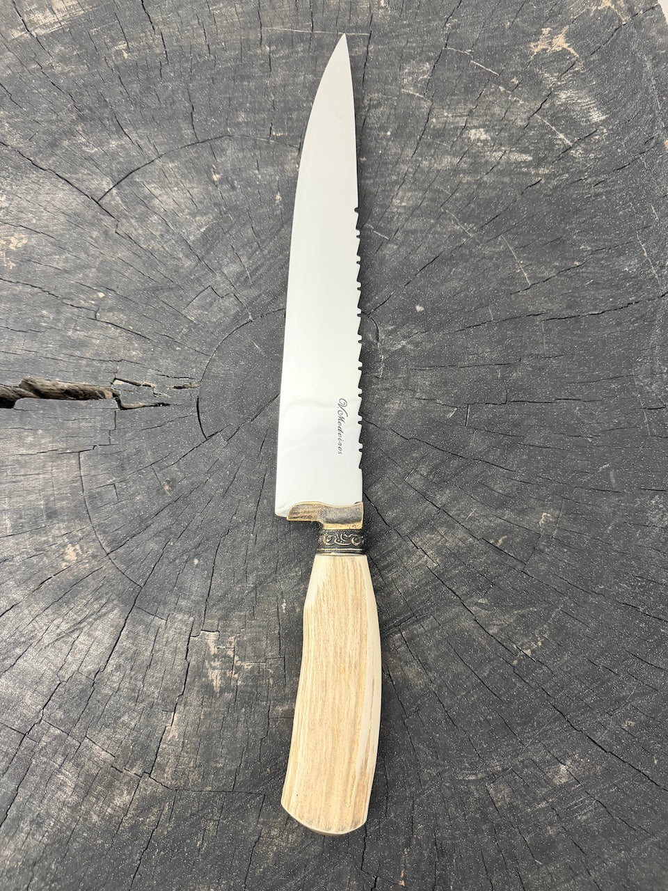 10" Chef Gaucho Knife, Deer Antler, SS440 - 250mm