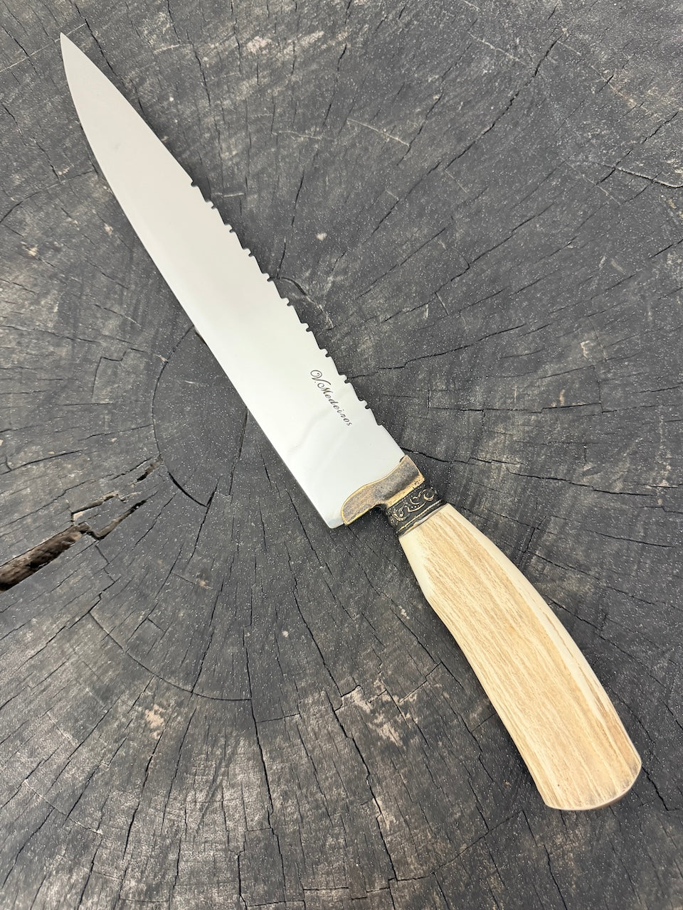 10" Chef Gaucho Knife, Deer Antler, SS440 - 250mm