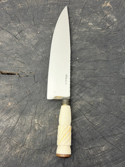 10" Chef Picanha Knife, Ostrich Bone, SS440 - 250mm