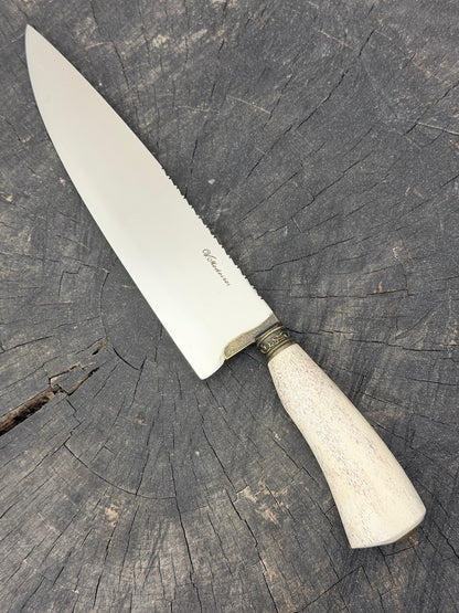 10" Chef Picanha Knife, Whale Rib Bone, SS440 - 250mm