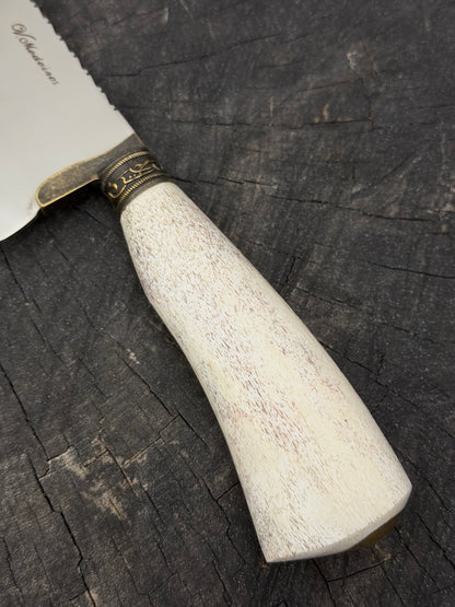 10" Chef Picanha Knife, Whale Rib Bone, SS440 - 250mm