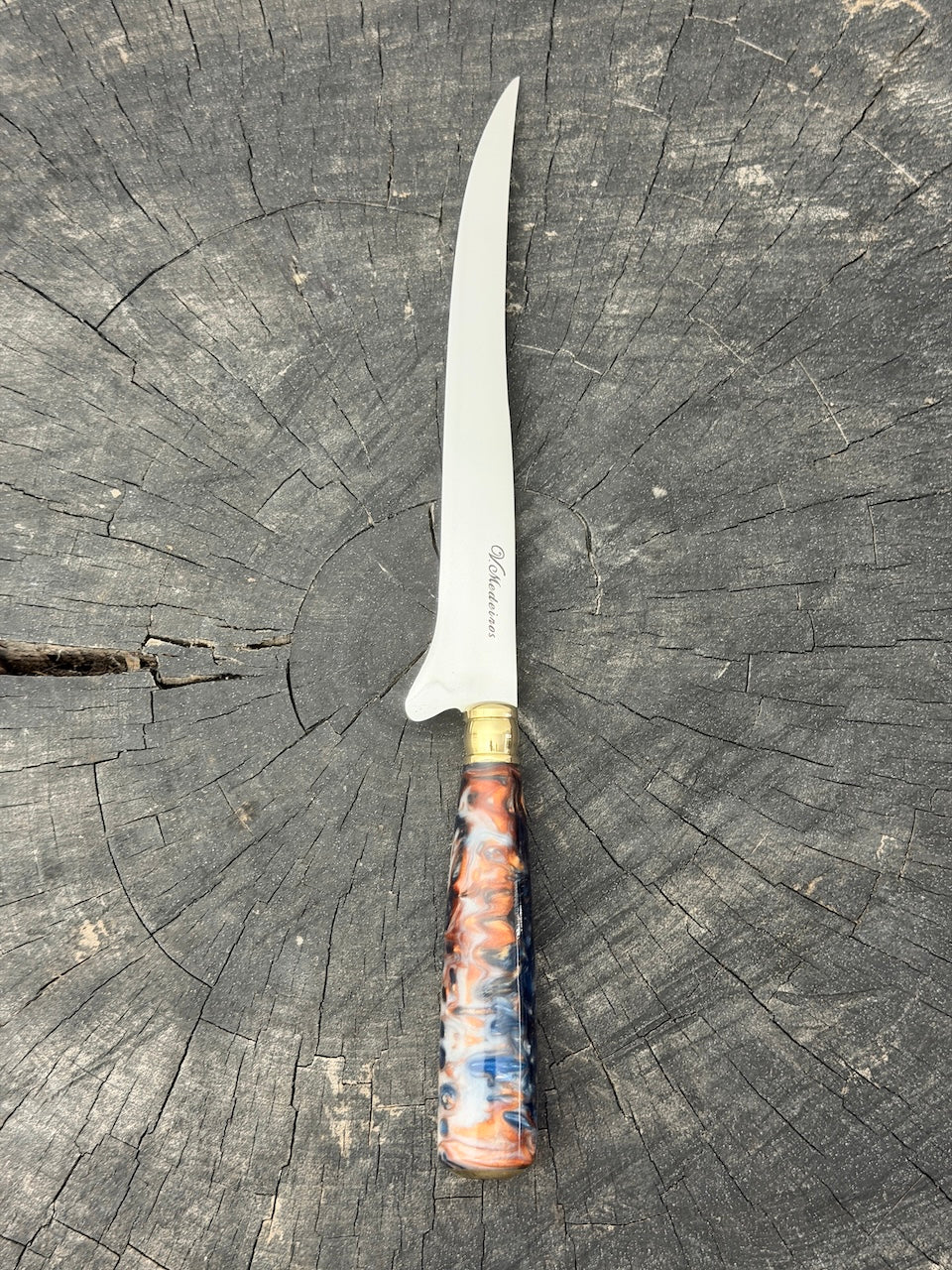 8" Boning Knife, NightFire Custom Block, SS420 - 200mm