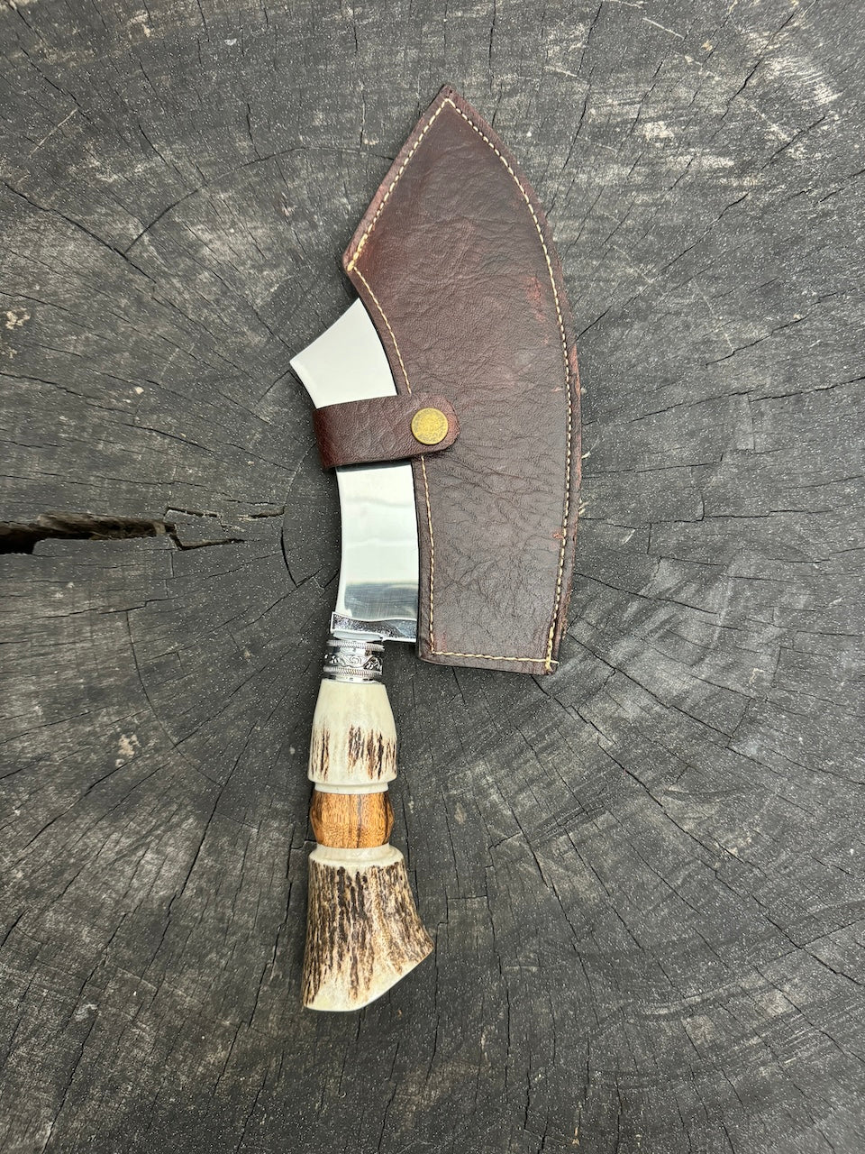7" Cutelo Wild Cleaver, Deer Antler, SS440 - 180mm