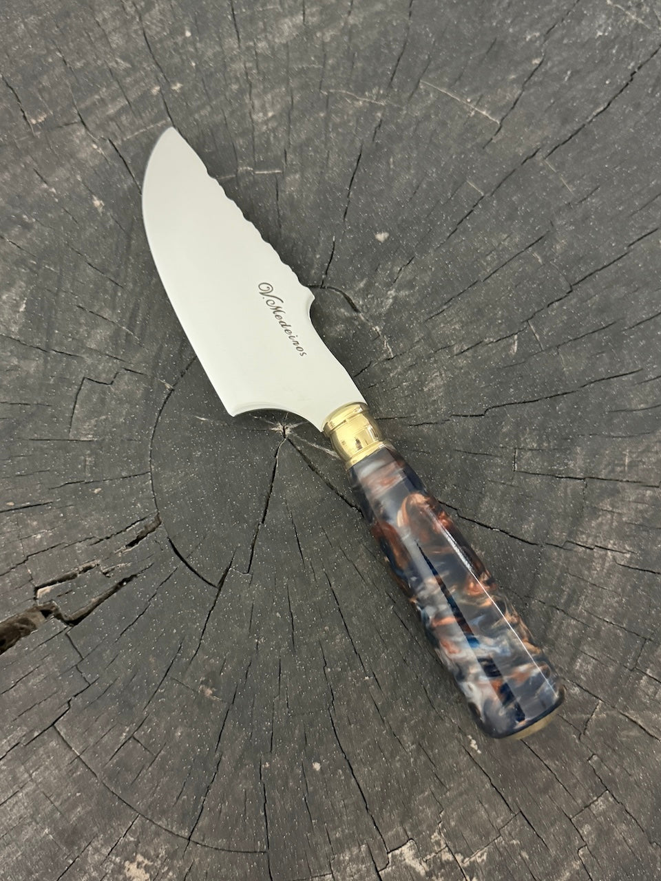 4” Skinner Knife, NightFire Custom Block - SS420 - 105mm