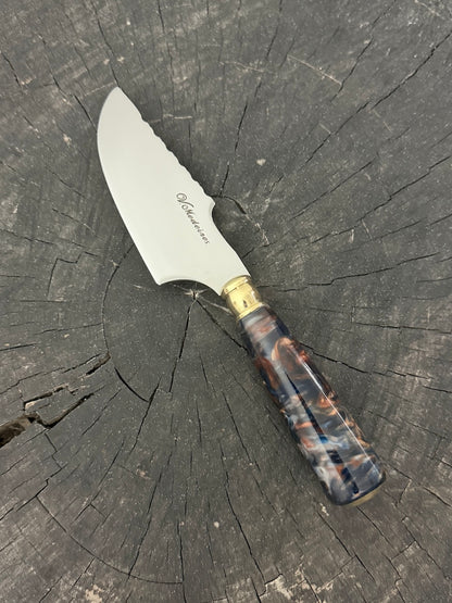 4” Skinner Knife, NightFire Custom Block - SS420 - 105mm