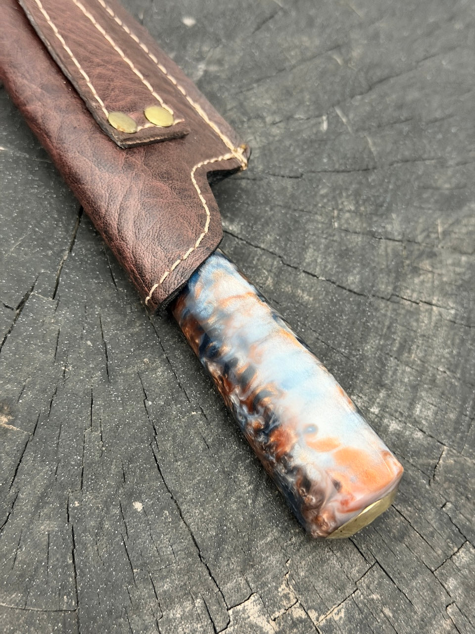 4” Skinner Knife, NightFire Custom Block - SS420 - 105mm