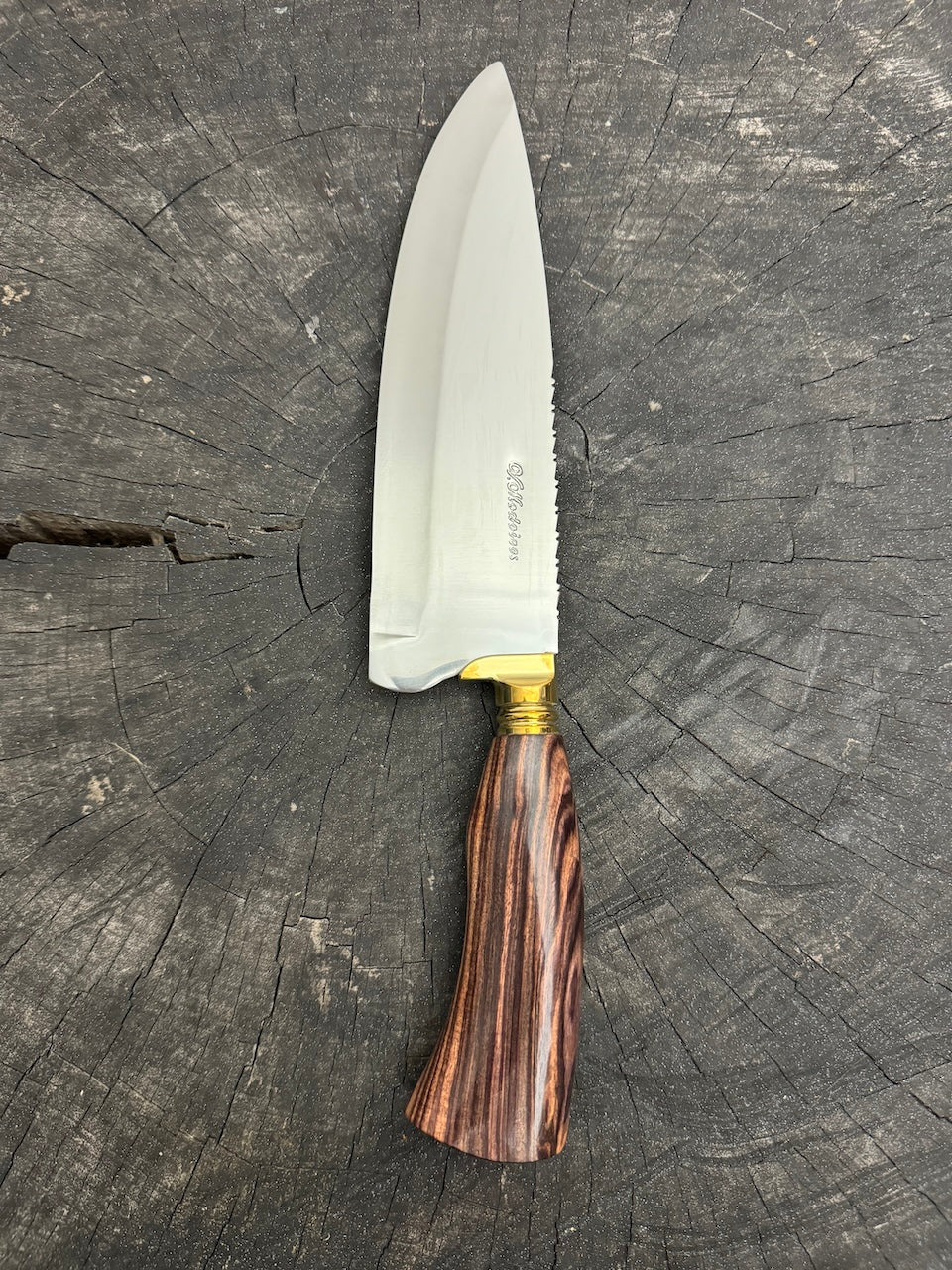 8&quot; Picanha Chef Knife, Native Hardwood, SS440 - 200mm