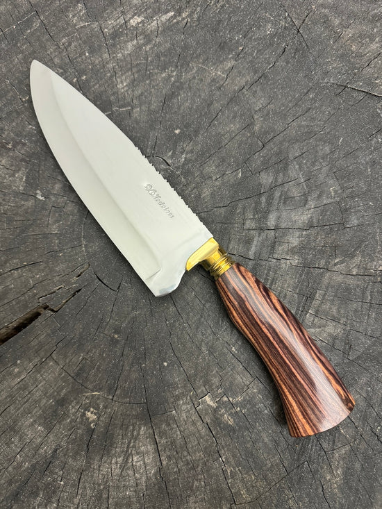 8" Picanha Chef Knife, Native Hardwood, SS440 - 200mm
