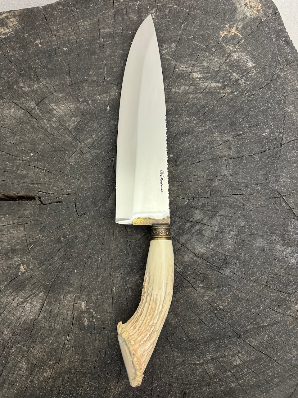 10&quot; Chef Picanha Knife, Deer Antler, SS440 - 250mm