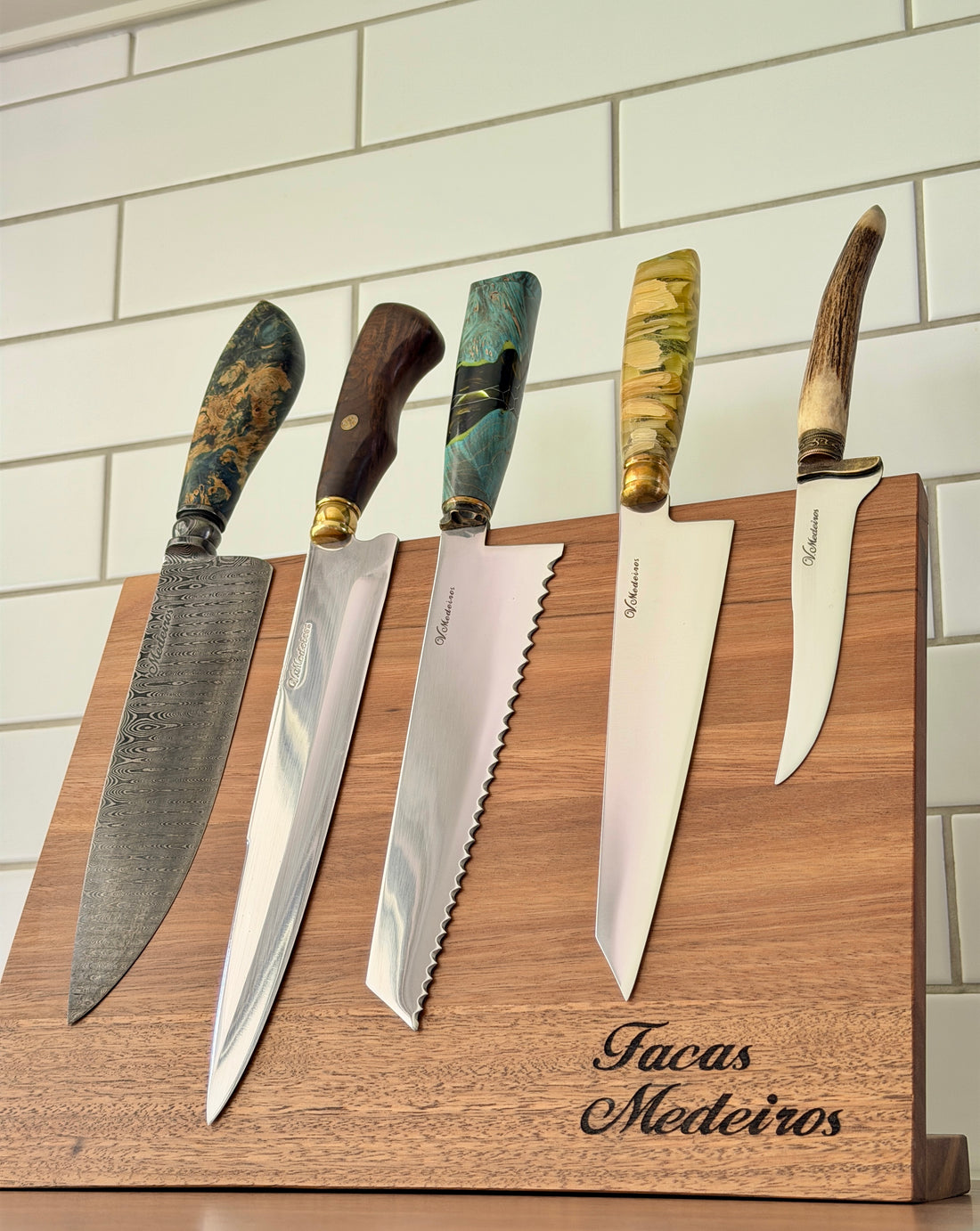 Magnetic Knife Holder, Spotted Gum Hardwood, Australian Made - 340mm