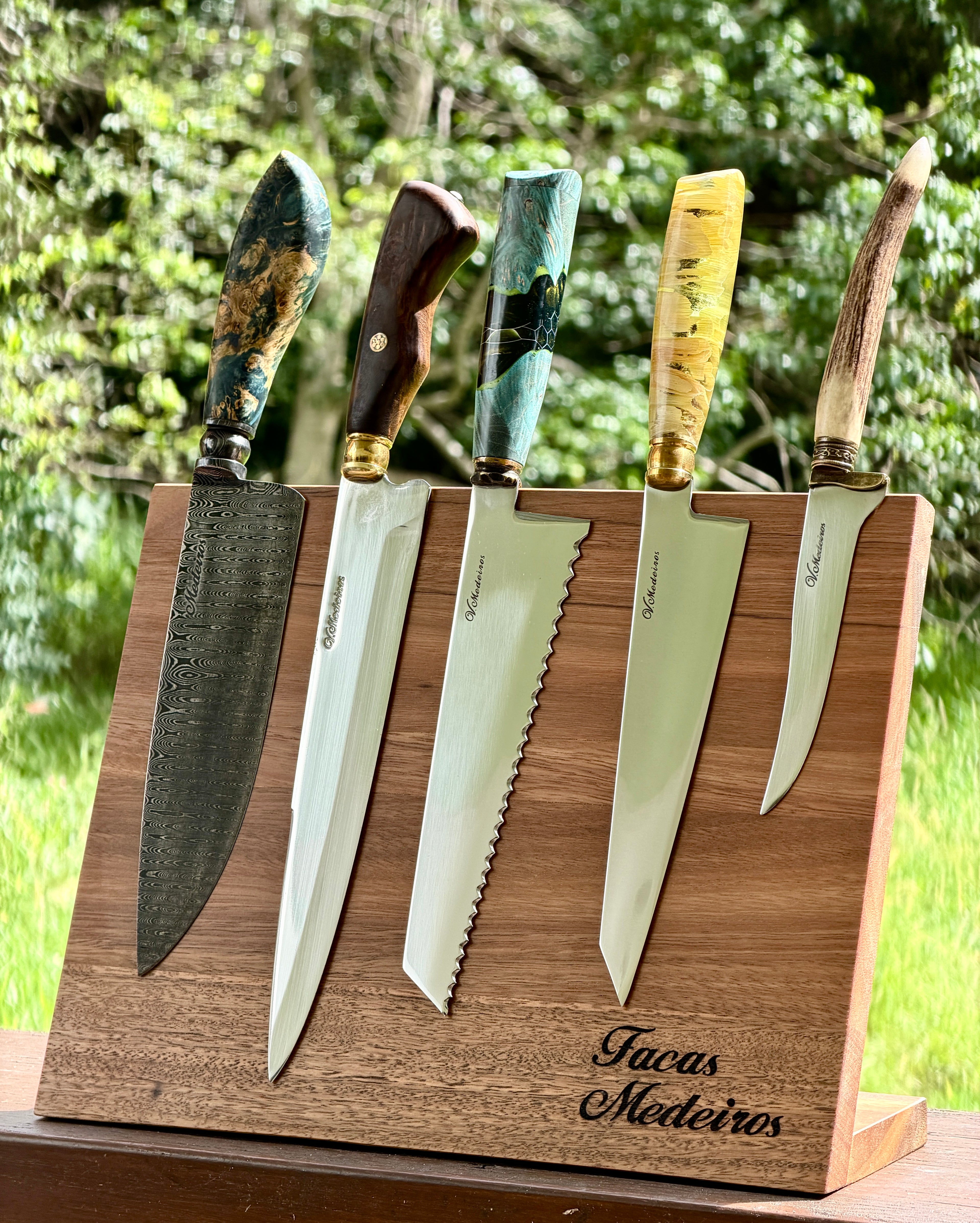 Magnetic Knife Holder, Spotted Gum Hardwood, Australian Made - 340mm