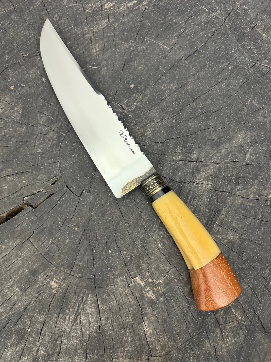 8&quot; Artisan Knife, Ostrich Bone, SS440 - 190mm