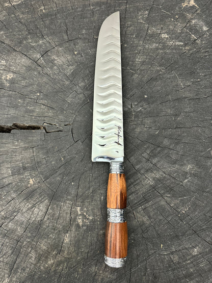 9&quot; Artisan BBQ Knife, Jacaranda Hardwood, SS440 - 230mm