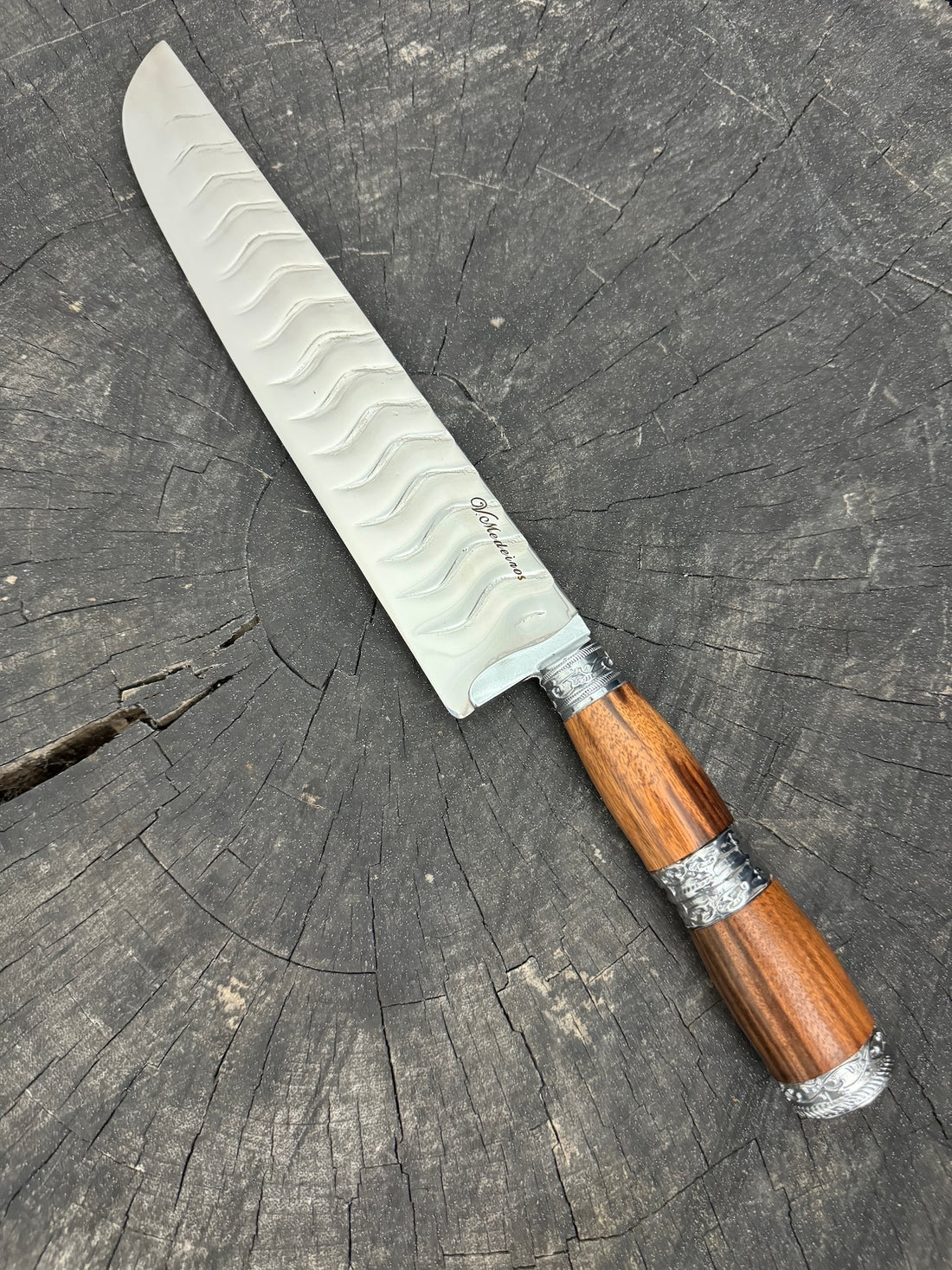 9&quot; Artisan BBQ Knife, Jacaranda Hardwood, SS440 - 230mm