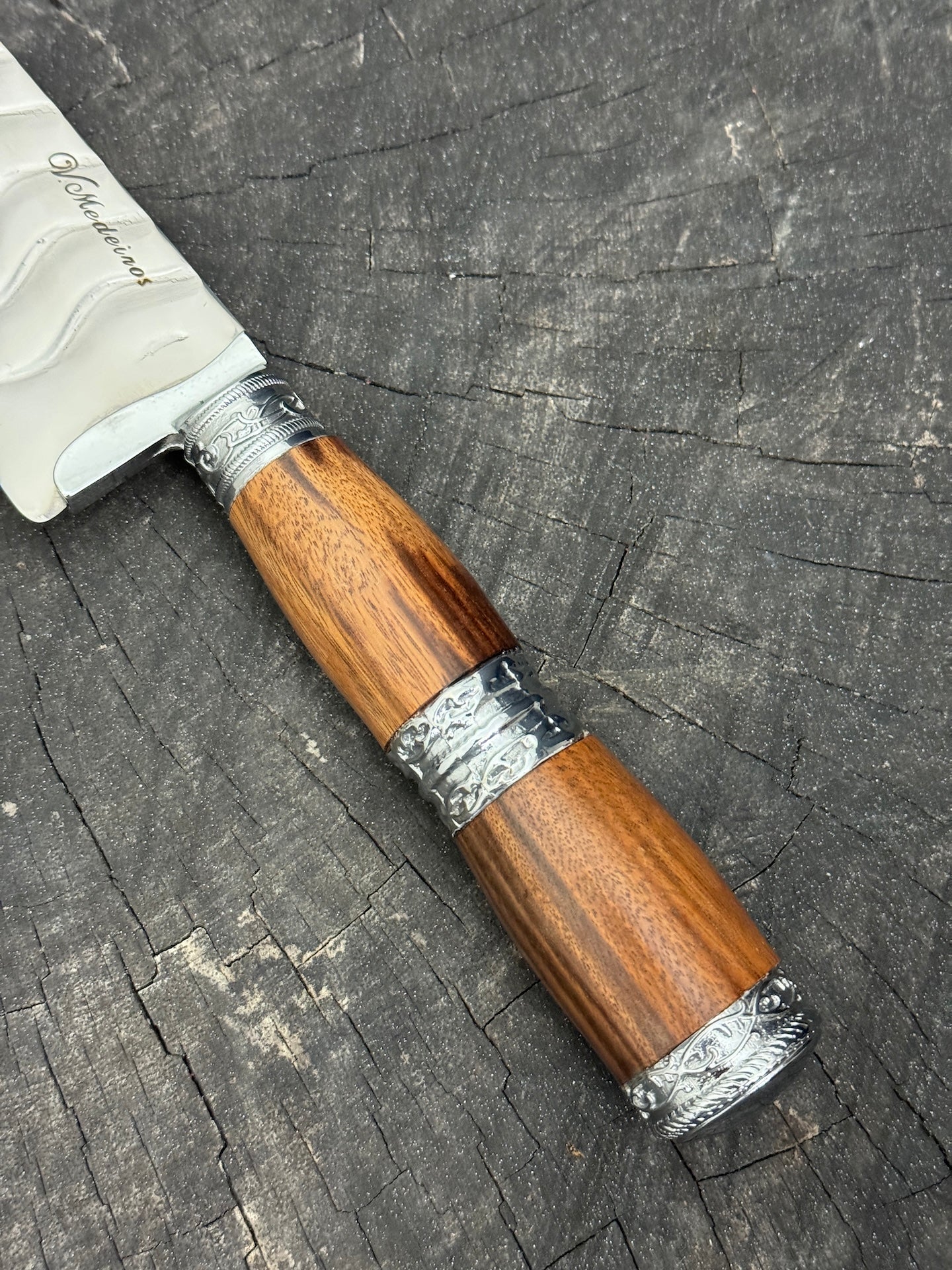 9&quot; Artisan BBQ Knife, Jacaranda Hardwood, SS440 - 230mm