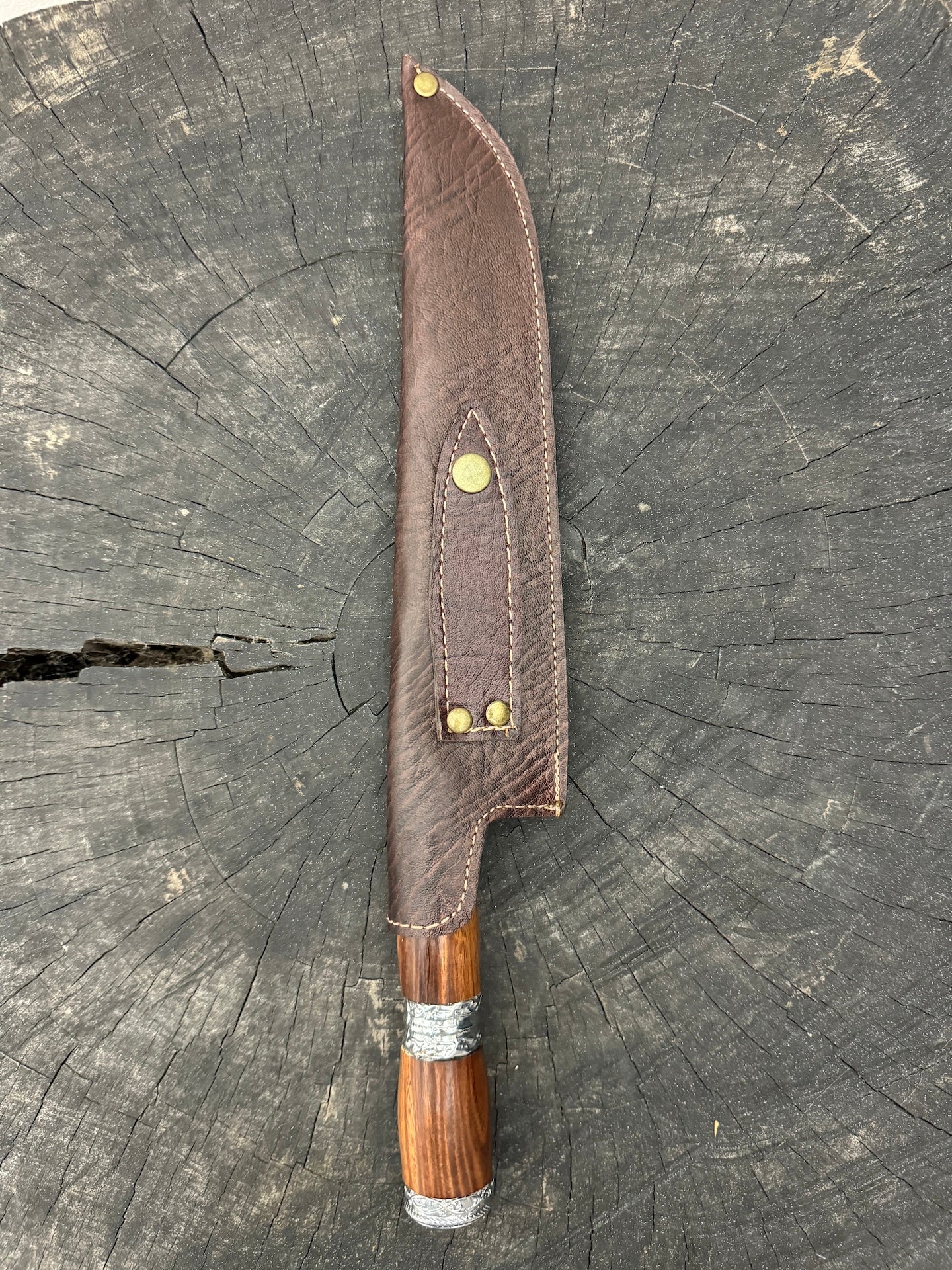 9&quot; Artisan BBQ Knife, Jacaranda Hardwood, SS440 - 230mm