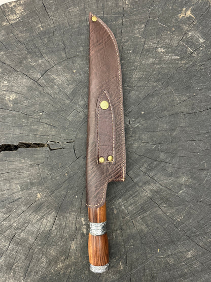 9&quot; Artisan BBQ Knife, Jacaranda Hardwood, SS440 - 230mm