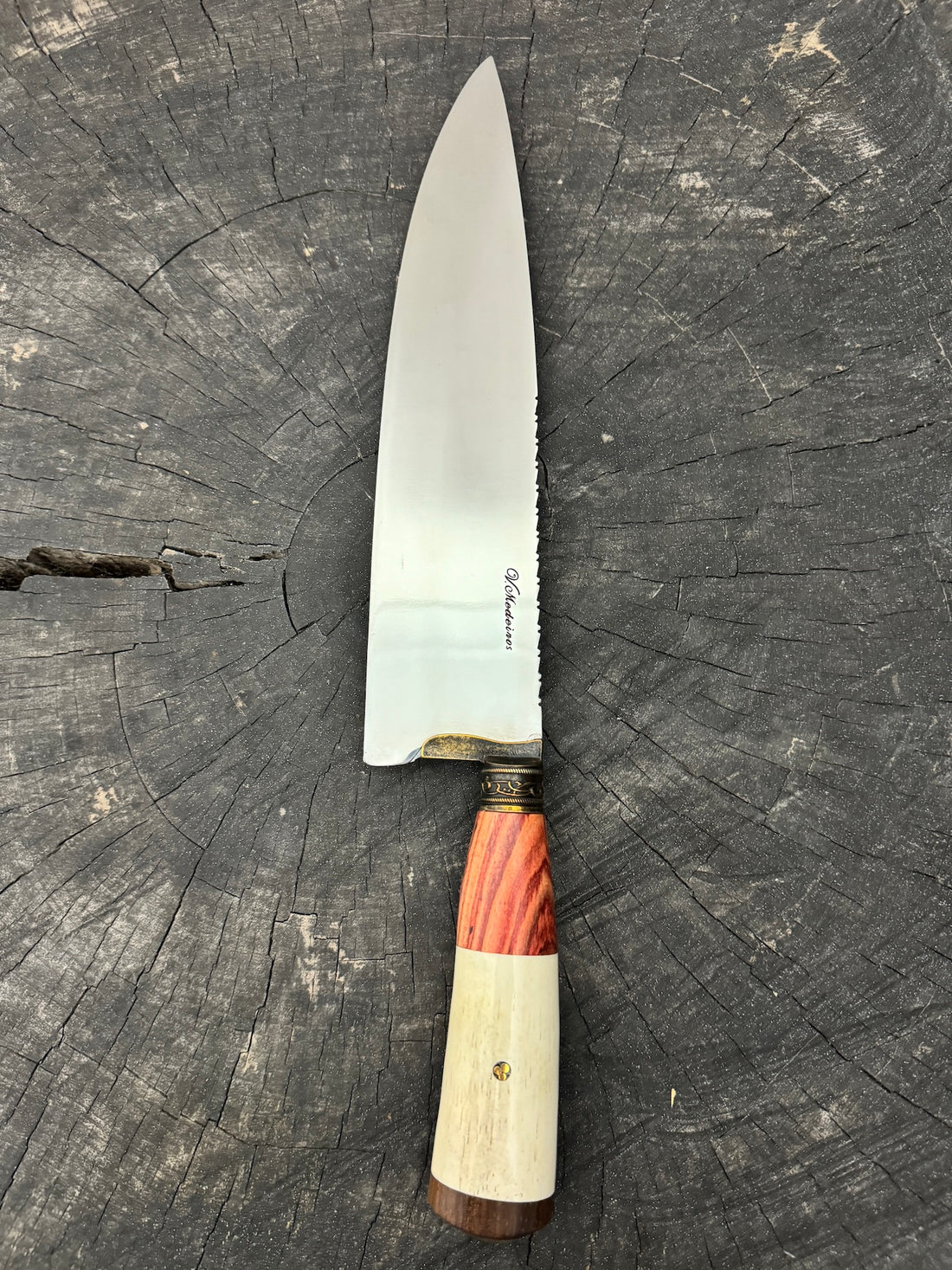 10&quot; Chef Picanha Knife, Ostrich Bone, SS440 - 250mm