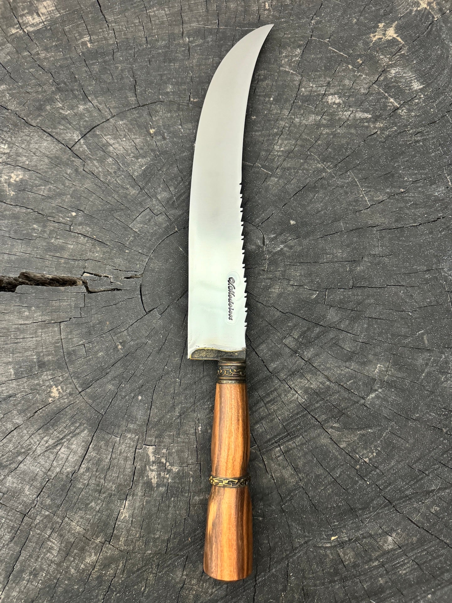 10&quot; Butchers Knife, Jacaranda Hardwood, SS440 - 250mm