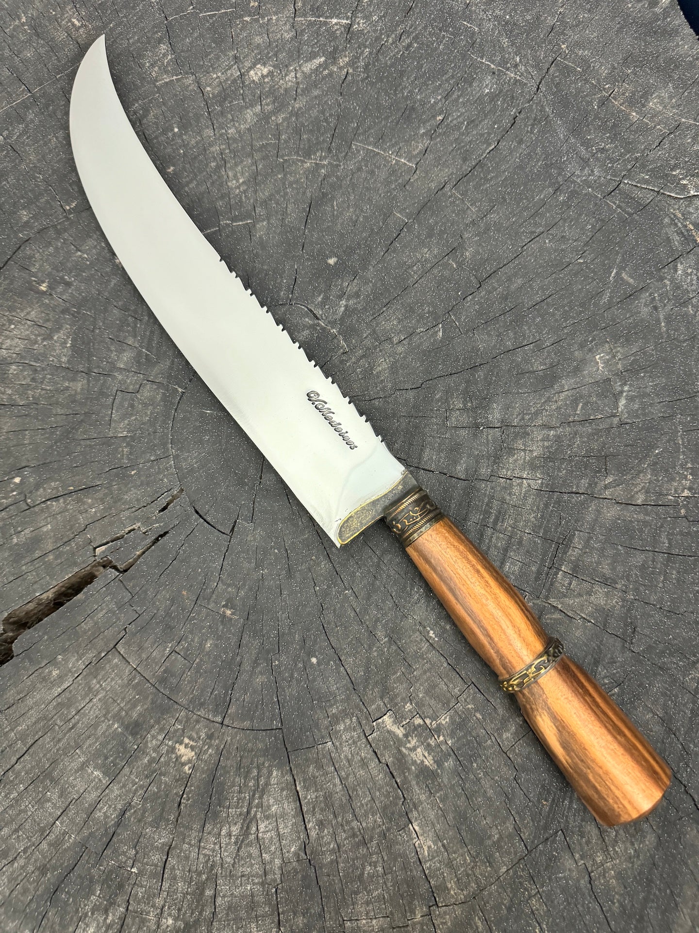 10&quot; Butchers Knife, Jacaranda Hardwood, SS440 - 250mm