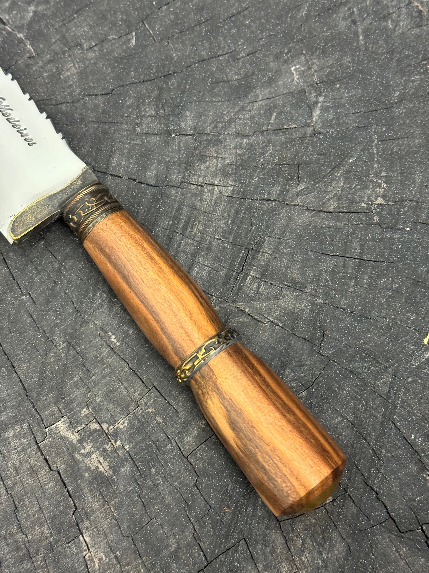 10&quot; Butchers Knife, Jacaranda Hardwood, SS440 - 250mm